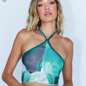 Green Halter Top